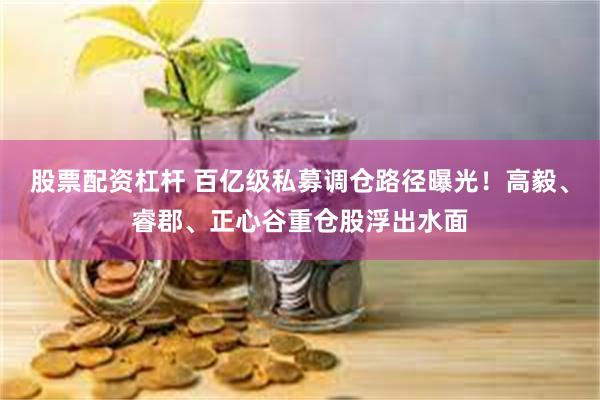 股票配资杠杆 百亿级私募调仓路径曝光！高毅、睿郡、正心谷重仓股浮出水面